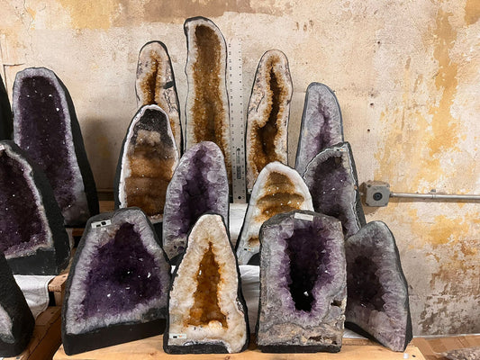 Mixed lot Amethyst and Citrine Cathedrals Lot Two