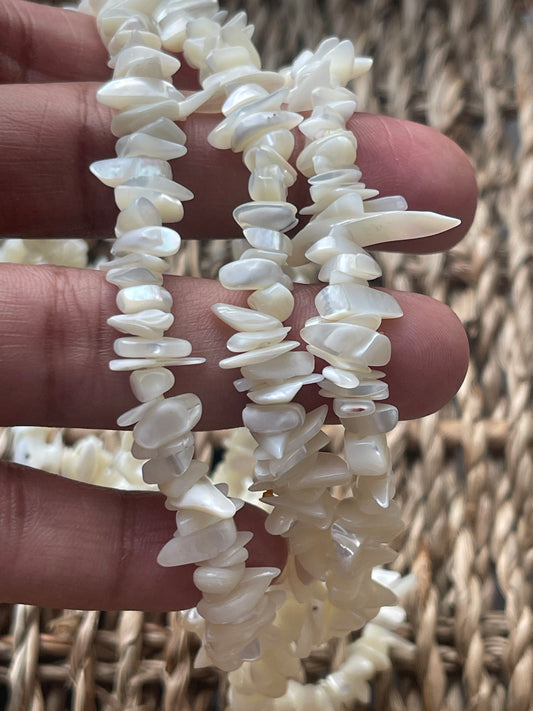 Mother of Pearl Chip Necklace From Pure Energy Crystals 