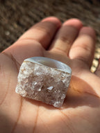 Natural Agate Druzy Ring Pure Energy Crystals Florida