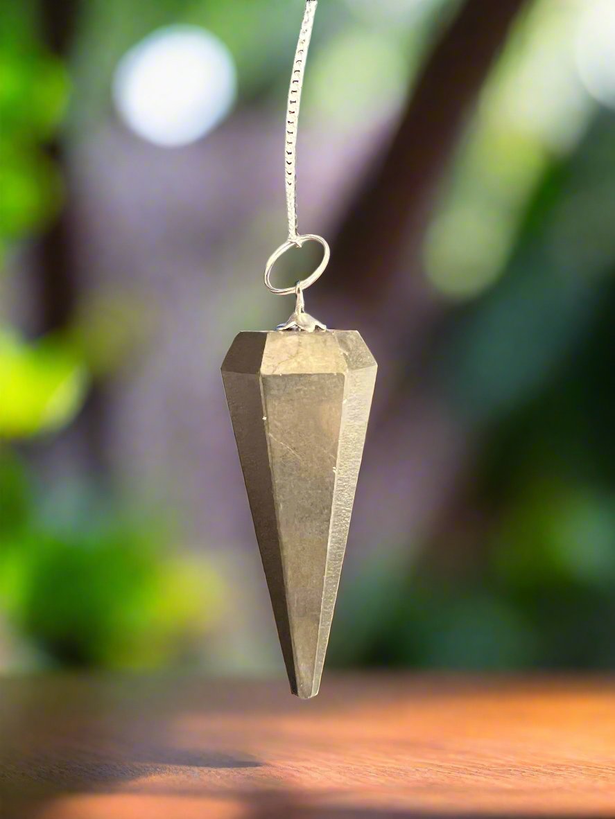 Pyrite Pendulum Approx 1.25 Inch Diameter