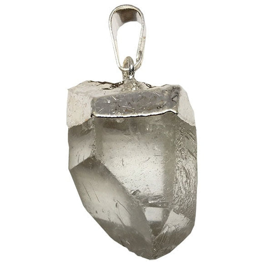 Quartz Point Silver Plated Pendants