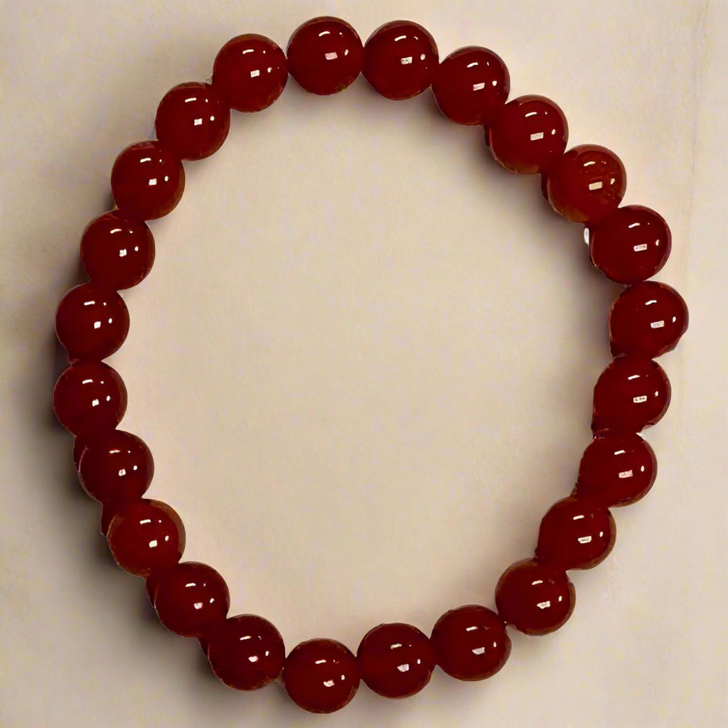 Red Agate Carnelian 8mm Round Bracelets