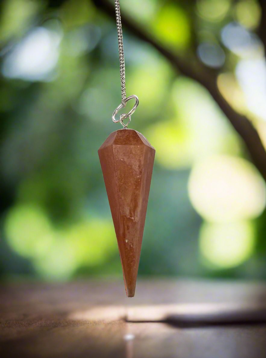 Red Aventurine Pendulum Approx 1.25 Inch Diameter