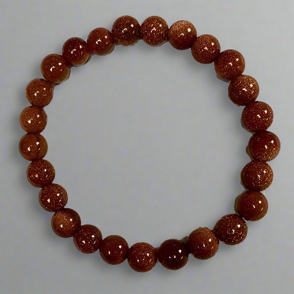 Red Goldstone 8mm Round Bracelets