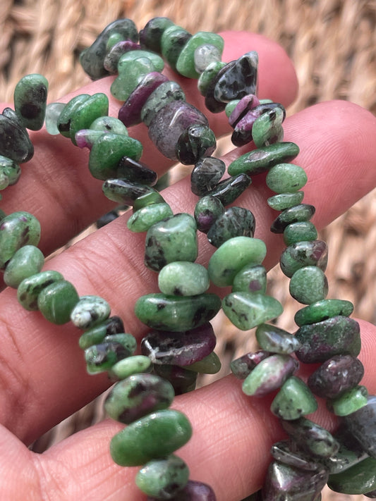 Ruby Zoisite Necklace 30-32 Inches from Pure Energy Crystals in Florida 