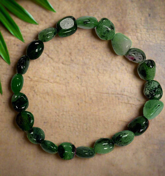 Ruby in Zoisite Nugget Bracelets