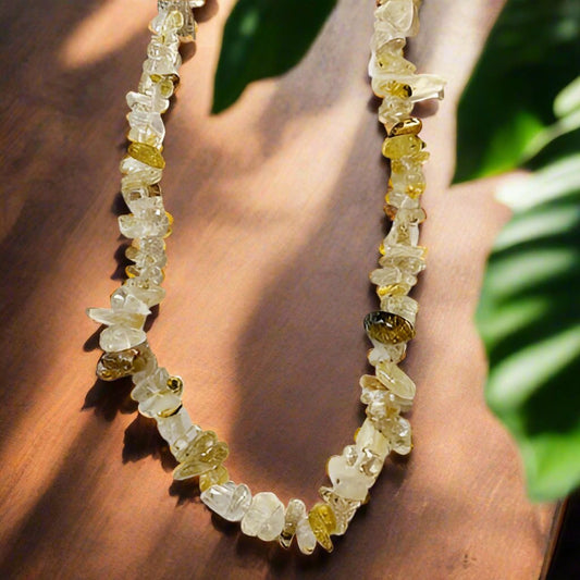 Rutilated Quartz Necklaces 30-32 Inches