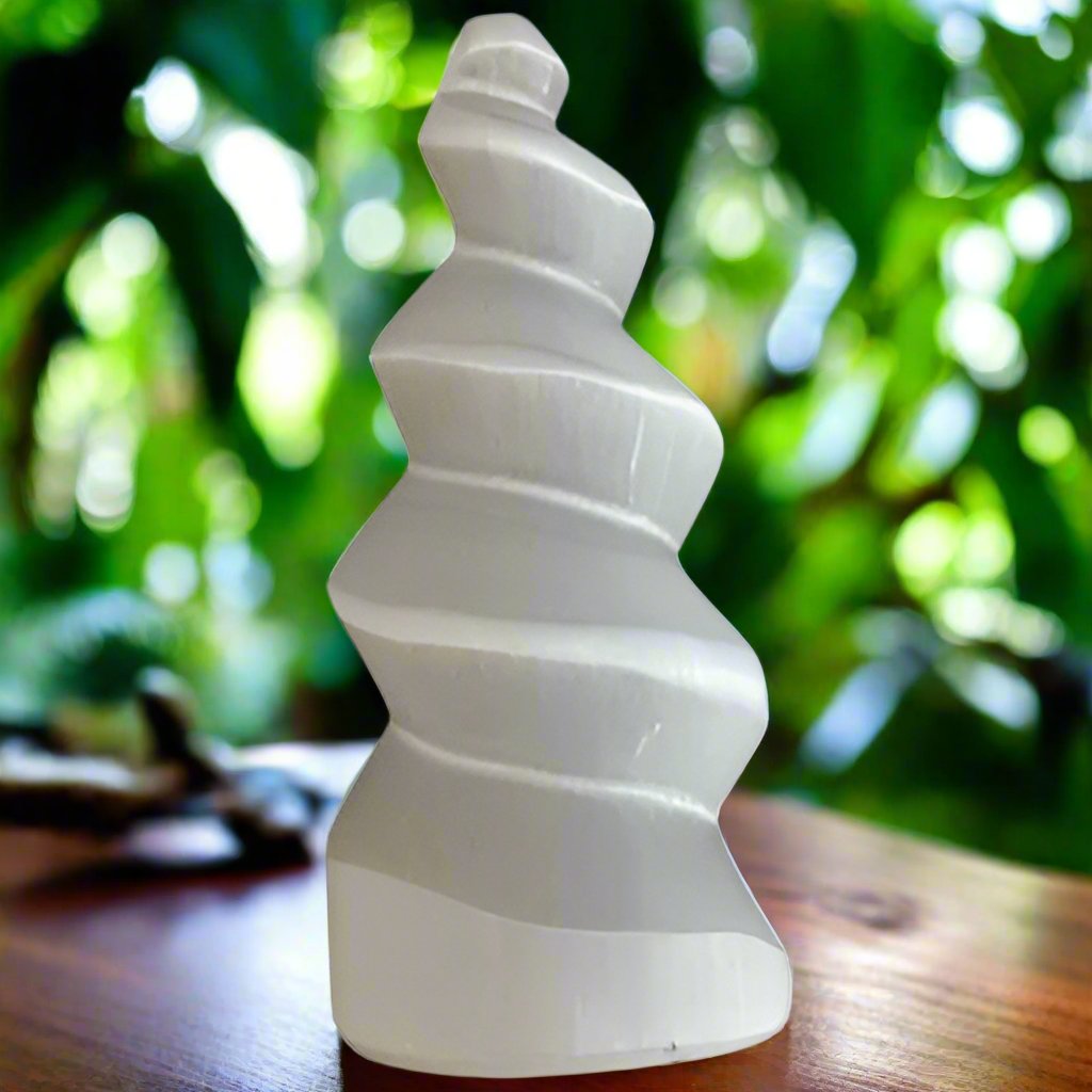 Selenite Crystal Spiral Towers