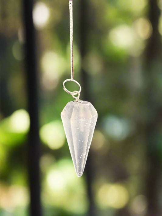 Selenite Pendulum Approx 1.25 Inch Diameter