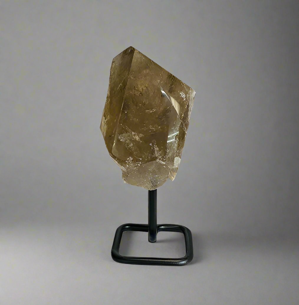 Smoky Quartz Points with a Metal Base