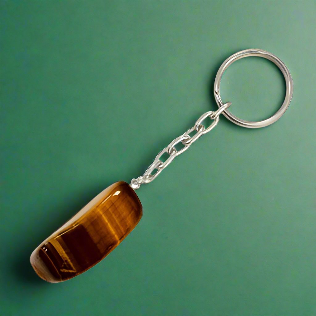 Tiger's Eye Polished Keychains