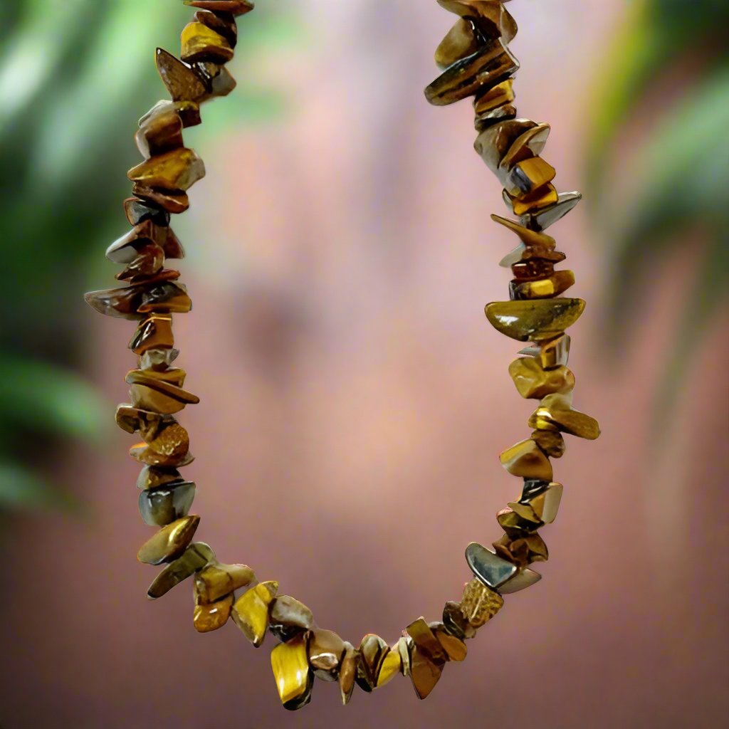 Tigers Eye Chip Necklaces 30-32 Inches