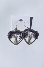 Tree of Life Heart Earrings at Pure Energy Crystals amethyst