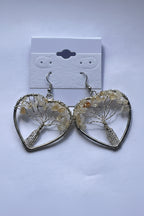 Tree of Life Heart Earrings at Pure Energy Crystals citrine