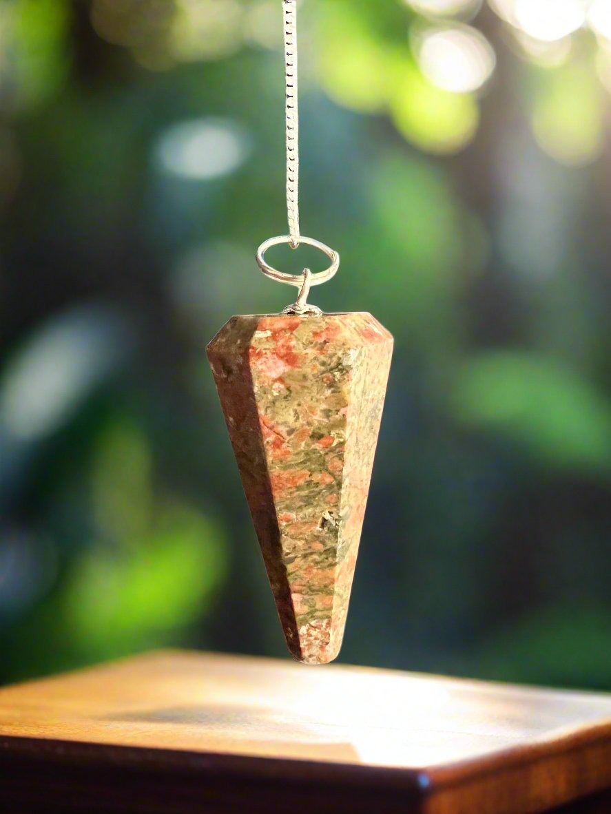 Unakite Pendulum Approx 1.25 Inch Diameter