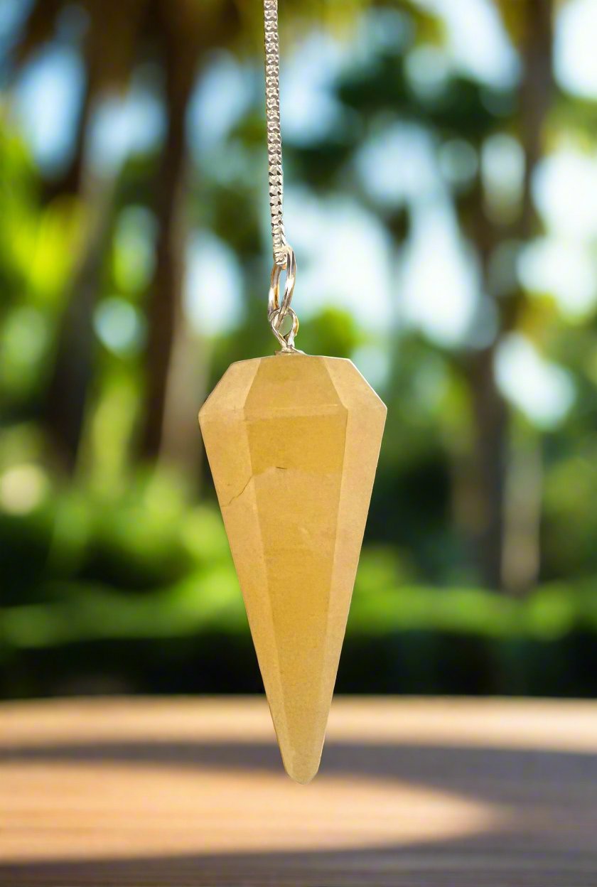 Yellow Aventurine Pendulum Approx 1.25 Inch Diameter