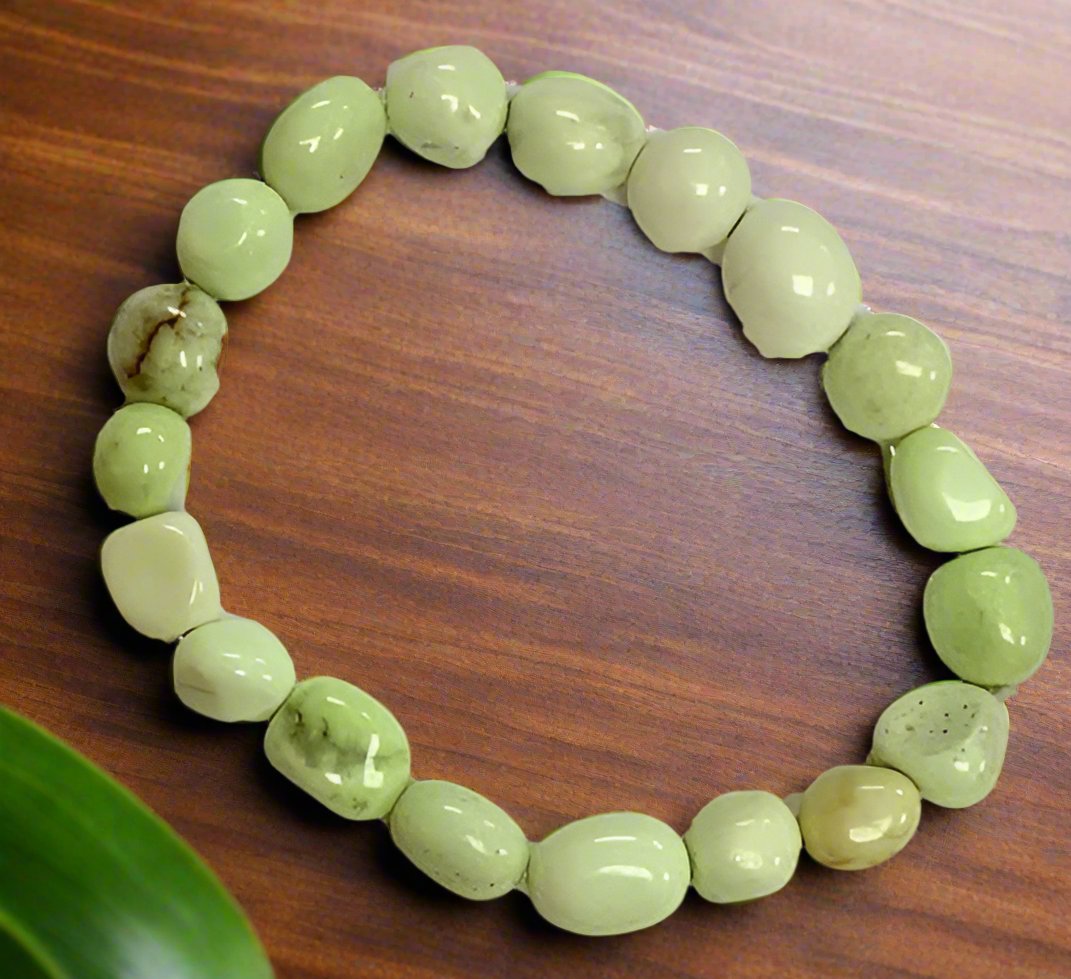 Citron Chrysoprase Nugget Bracelets