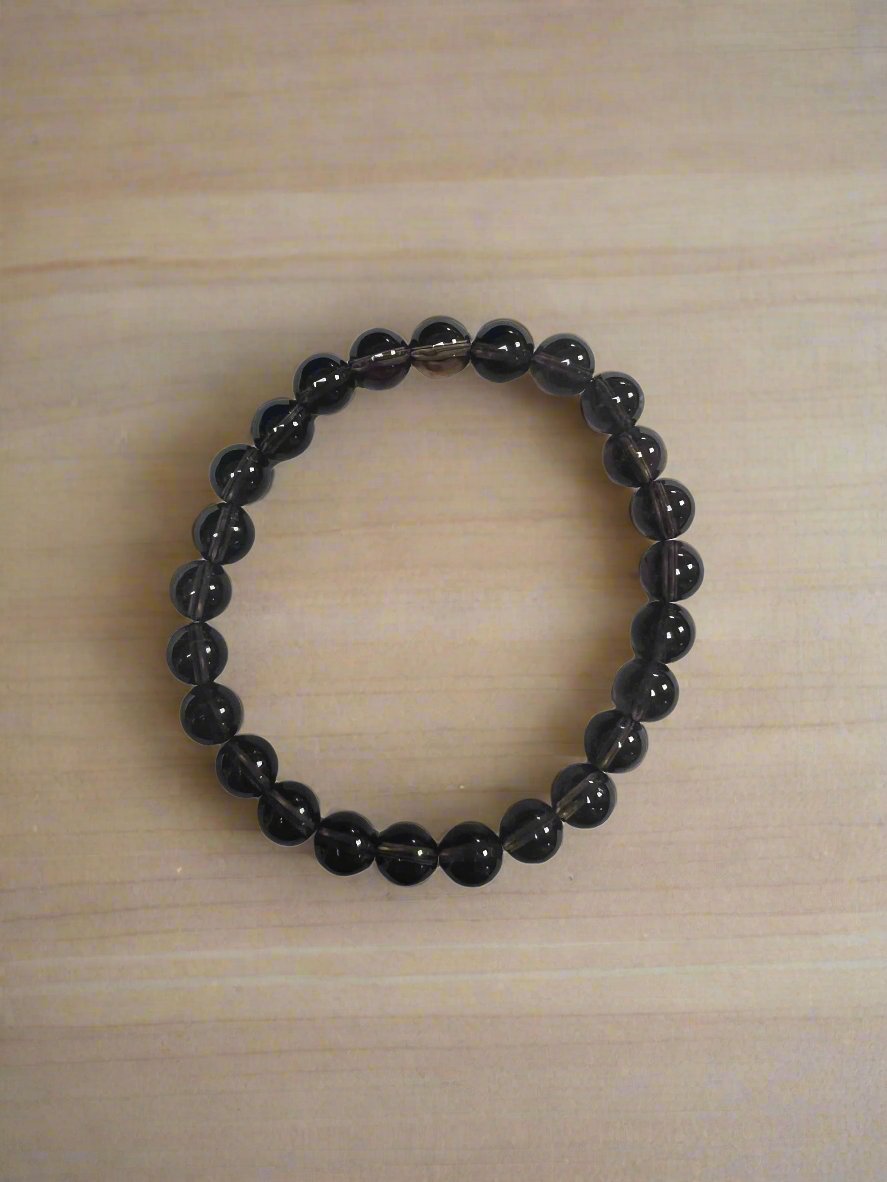 Smoky Quartz 8mm Round Bracelets