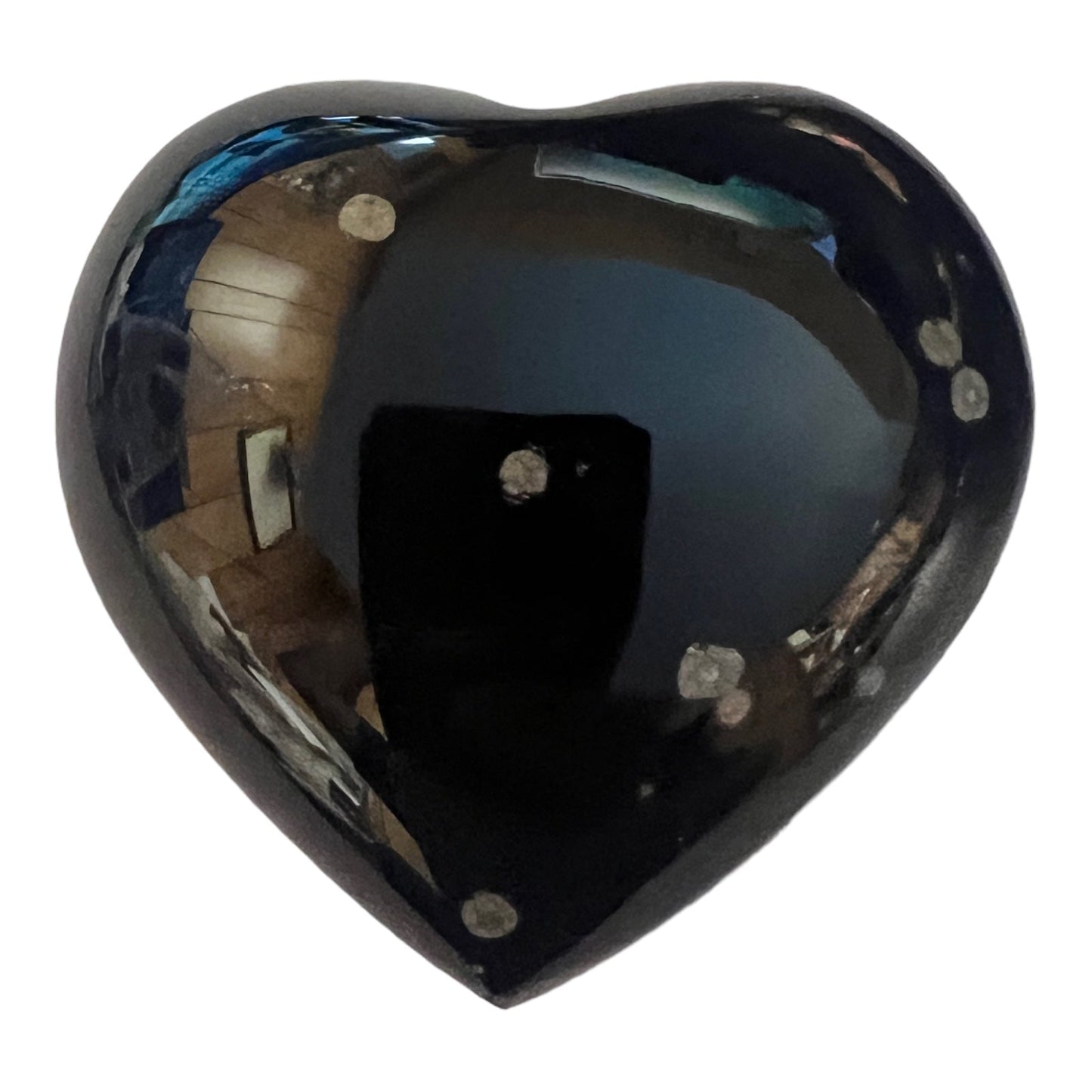 Obsidian Polished Hearts