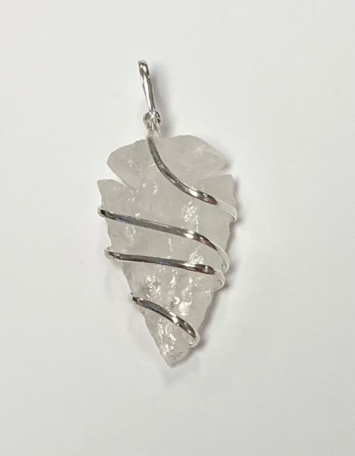 Arrowhead Silver Plated Wire Wrapped Pendants