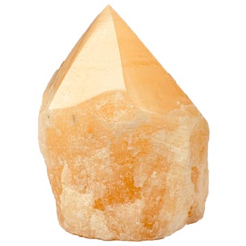 Orange Calcite Polished Points with a Flat Base