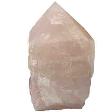 Rose Quartz Polished Points with a Flat Base