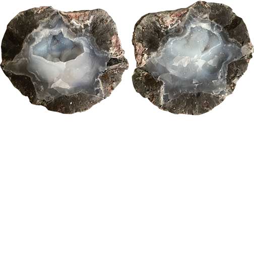 Druzy Mist Semi Hollow Whole Geodes