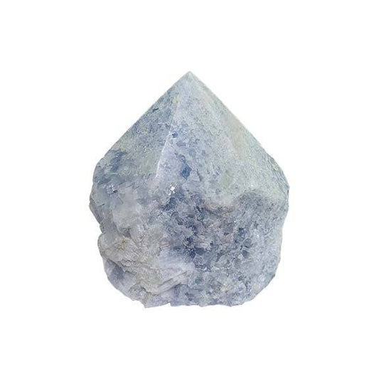 Blue Calcite Polished Points with a Flat Base