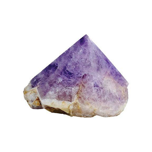 Chevron Amethyst Polished Points with a Flat Base