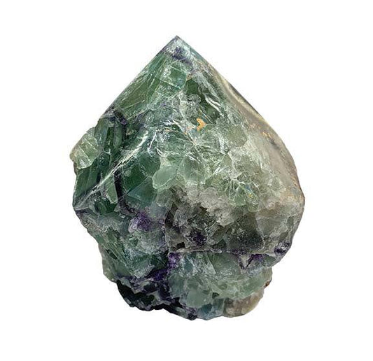 Fluorite Polished Points with a Flat Base