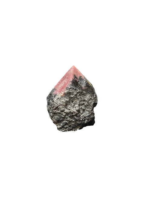 Rhodonite Polished Points with a Flat Base