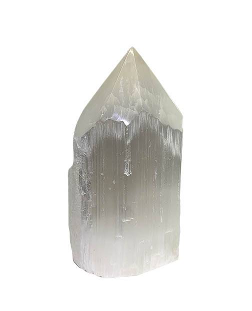 Selenite Crystal Polished Points with a Flat Base