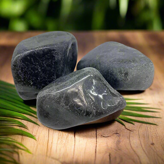 Black Tourmaline B Grade Tumbled Polished Stones