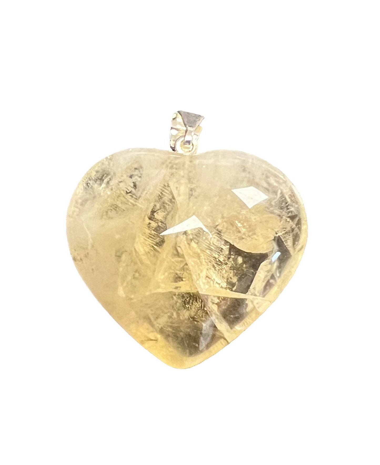 Crystal Heart Bail Pendants Approx 1 Inch Diameter