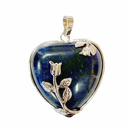 Sodalite Heart Pendants Approx 1.25 Inch Diameter